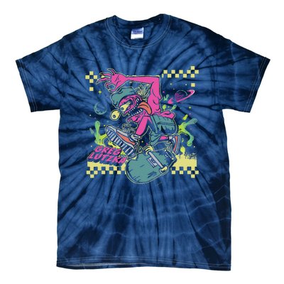 Greg Lutzka Cool Dude Skater Psychedelic Checkerboard Logo Tie-Dye T-Shirt