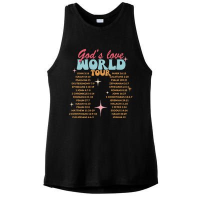 God's Love Christian Bible Verse Aesthetic Ladies PosiCharge Tri-Blend Wicking Tank