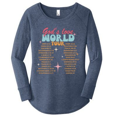 God's Love Christian Bible Verse Aesthetic Women's Perfect Tri Tunic Long Sleeve Shirt