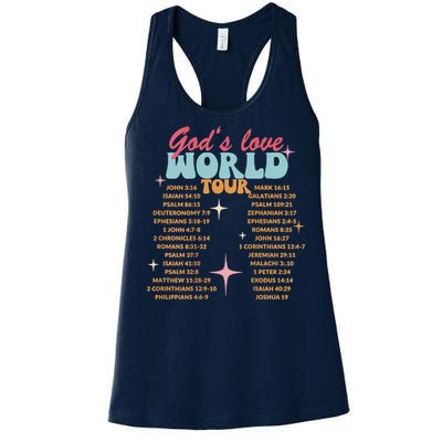 God's Love Christian Bible Verse Aesthetic Women's Racerback Tank