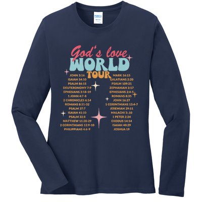 God's Love Christian Bible Verse Aesthetic Ladies Long Sleeve Shirt