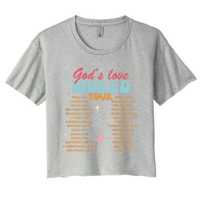 God's Love Christian Bible Verse Aesthetic Women's Crop Top Tee