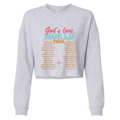 God's Love Christian Bible Verse Aesthetic Cropped Pullover Crew