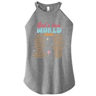 God's Love Christian Bible Verse Aesthetic Women’s Perfect Tri Rocker Tank