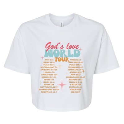 God's Love Christian Bible Verse Aesthetic Bella+Canvas Jersey Crop Tee