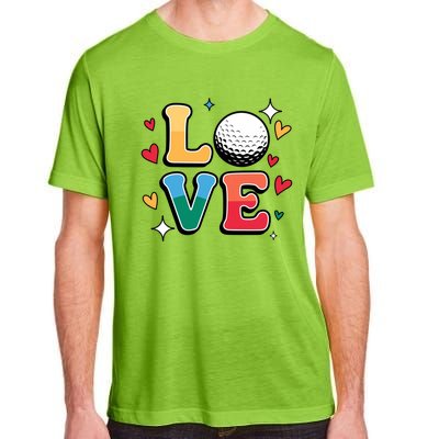 Golf Love Cute Golfing N And Colorful Golfer Meaningful Gift Adult ChromaSoft Performance T-Shirt