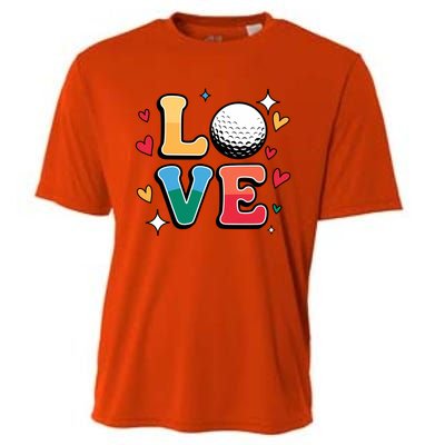 Golf Love Cute Golfing N And Colorful Golfer Meaningful Gift Cooling Performance Crew T-Shirt