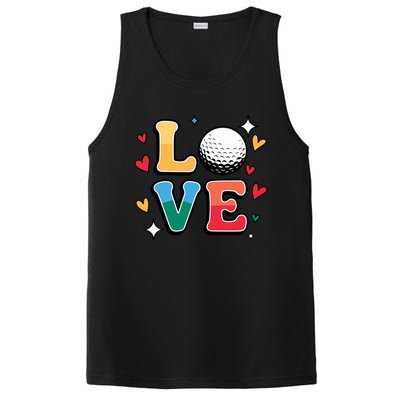 Golf Love Cute Golfing N And Colorful Golfer Meaningful Gift PosiCharge Competitor Tank