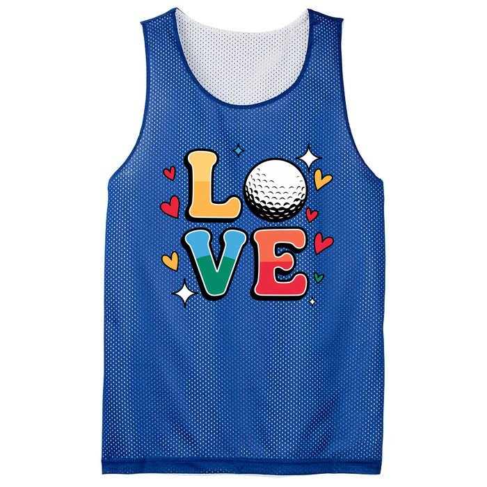 Golf Love Cute Golfing N And Colorful Golfer Meaningful Gift Mesh Reversible Basketball Jersey Tank