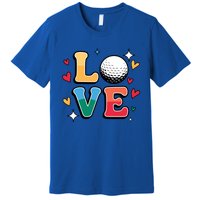 Golf Love Cute Golfing N And Colorful Golfer Meaningful Gift Premium T-Shirt