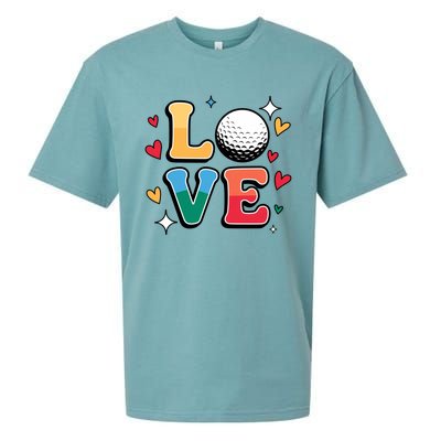 Golf Love Cute Golfing N And Colorful Golfer Meaningful Gift Sueded Cloud Jersey T-Shirt