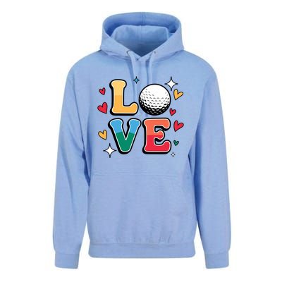 Golf Love Cute Golfing N And Colorful Golfer Meaningful Gift Unisex Surf Hoodie