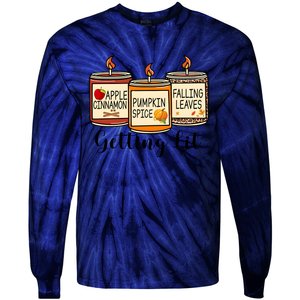 Getting Lit Candles Cute Fall Tie-Dye Long Sleeve Shirt