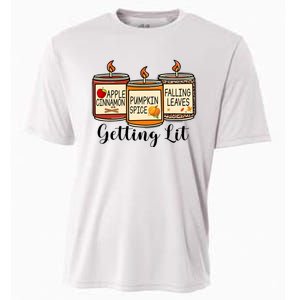 Getting Lit Candles Cute Fall Cooling Performance Crew T-Shirt