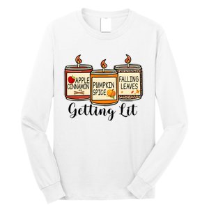 Getting Lit Candles Cute Fall Long Sleeve Shirt