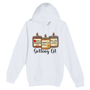 Getting Lit Candles Cute Fall Premium Pullover Hoodie