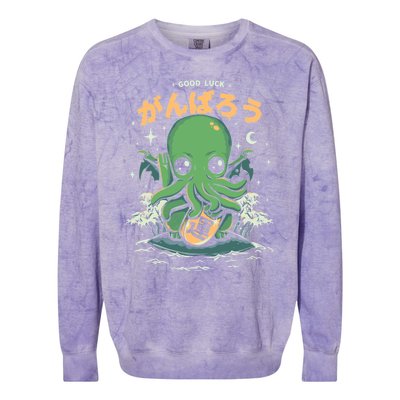 Good Luck Cthulhu Colorblast Crewneck Sweatshirt