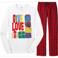 Give Love Christmas Holiday Gifts Long Sleeve Pajama Set