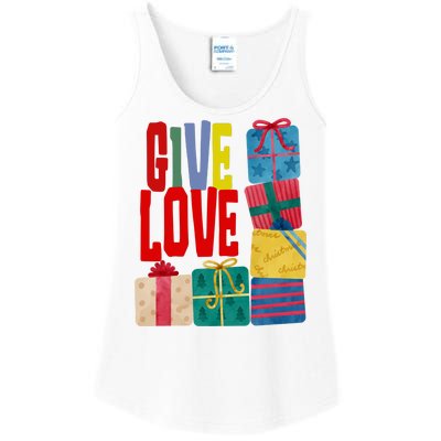 Give Love Christmas Holiday Gifts Ladies Essential Tank