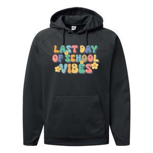 Groovy Last Day Of School Vibes Teacher Student Graduation Performance Fleece Hoodie