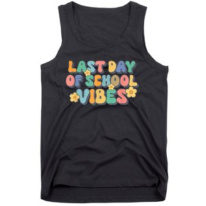 Groovy Last Day Of School Vibes Teacher Student Graduation Tank Top