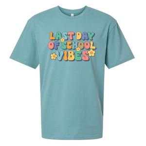 Groovy Last Day Of School Vibes Teacher Student Graduation Sueded Cloud Jersey T-Shirt