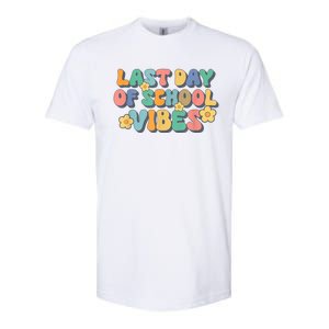 Groovy Last Day Of School Vibes Teacher Student Graduation Softstyle CVC T-Shirt