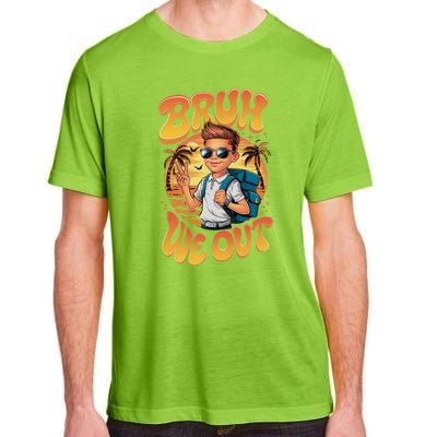 Groovy Last Day Of School Bruh We Out Adult ChromaSoft Performance T-Shirt