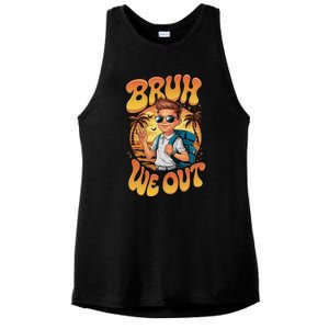 Groovy Last Day Of School Bruh We Out Ladies PosiCharge Tri-Blend Wicking Tank