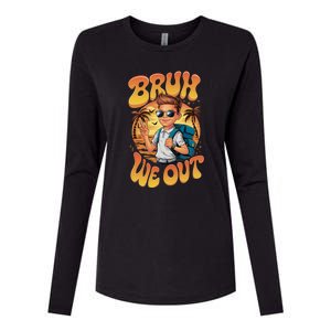 Groovy Last Day Of School Bruh We Out Womens Cotton Relaxed Long Sleeve T-Shirt