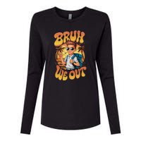 Groovy Last Day Of School Bruh We Out Womens Cotton Relaxed Long Sleeve T-Shirt