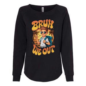 Groovy Last Day Of School Bruh We Out Womens California Wash Sweatshirt