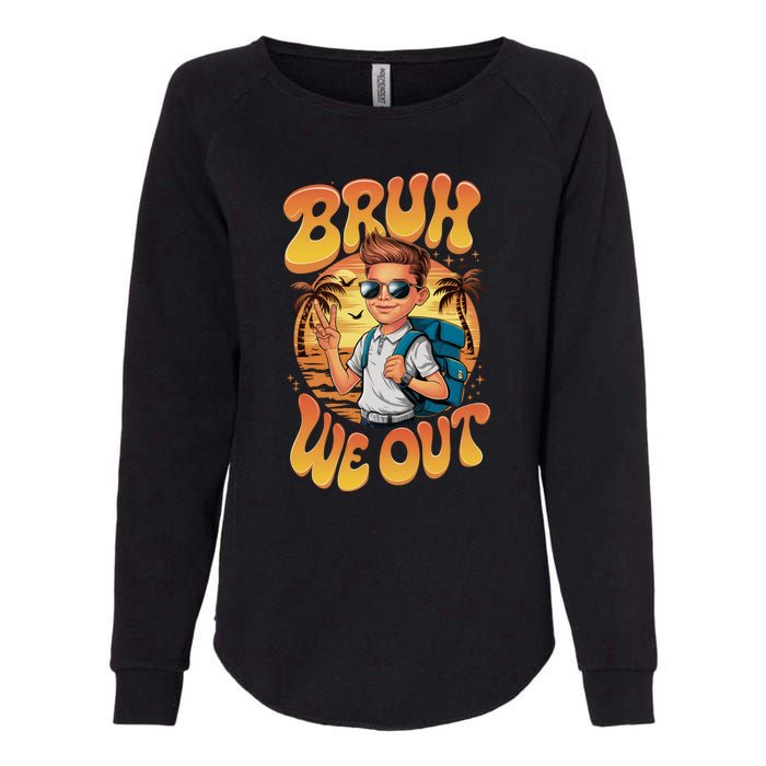 Groovy Last Day Of School Bruh We Out Womens California Wash Sweatshirt