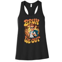 Groovy Last Day Of School Bruh We Out Women's Racerback Tank