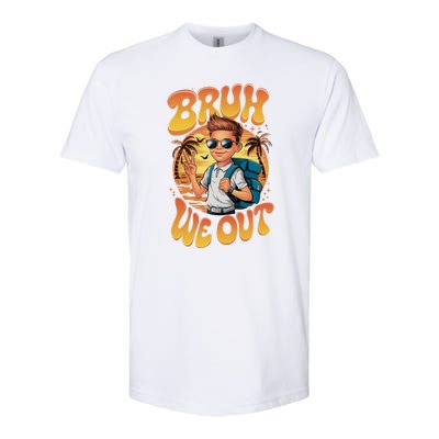 Groovy Last Day Of School Bruh We Out Softstyle CVC T-Shirt