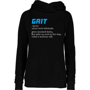 Grit Lions Definition Funny Detroit City Womens Funnel Neck Pullover Hood