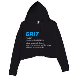 Grit Lions Definition Funny Detroit City Crop Fleece Hoodie