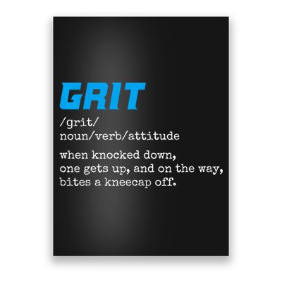 Grit Lions Definition Funny Detroit City Poster
