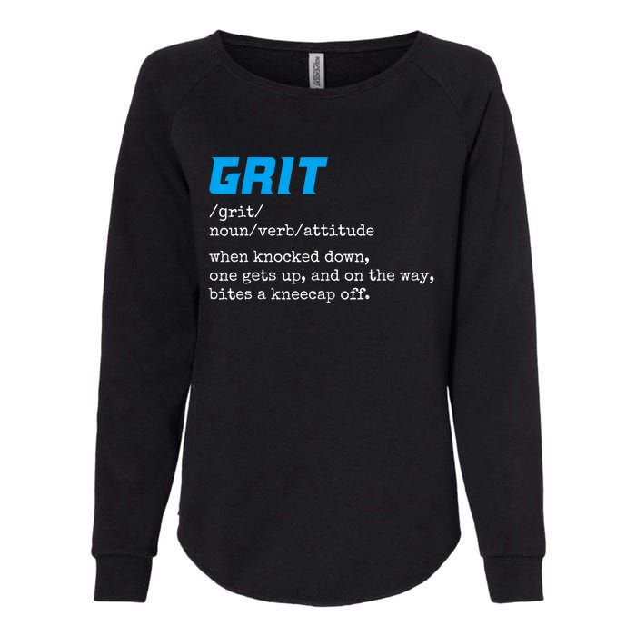 Grit Lions Definition Funny Detroit City Womens California Wash Sweatshirt