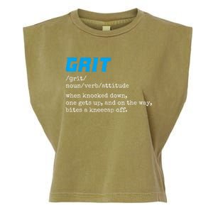 Grit Lions Definition Funny Detroit City Garment-Dyed Women's Muscle Tee