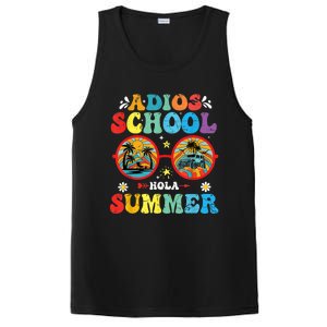 Groovy Last Day Of School Adios School Hola Summer Teacher PosiCharge Competitor Tank