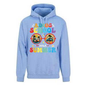 Groovy Last Day Of School Adios School Hola Summer Teacher Unisex Surf Hoodie