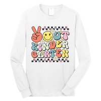 Groovy Last Day Of School Peace Out Kindergarten Long Sleeve Shirt