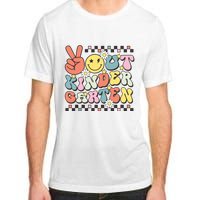 Groovy Last Day Of School Peace Out Kindergarten Adult ChromaSoft Performance T-Shirt