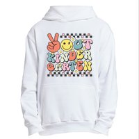 Groovy Last Day Of School Peace Out Kindergarten Urban Pullover Hoodie