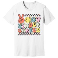 Groovy Last Day Of School Peace Out Kindergarten Premium T-Shirt