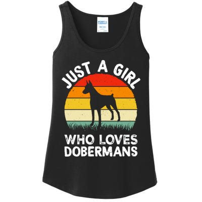 Girl Loves Dobermans Ladies Essential Tank