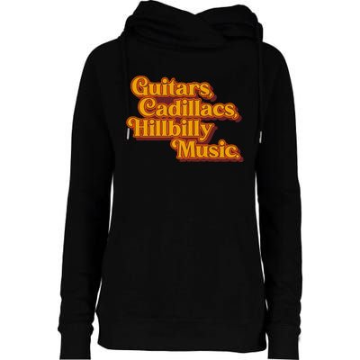 Guitars Lyrics Dwight Yoakam Tribute Womens Funnel Neck Pullover Hood