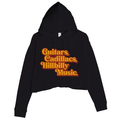 Guitars Lyrics Dwight Yoakam Tribute Crop Fleece Hoodie