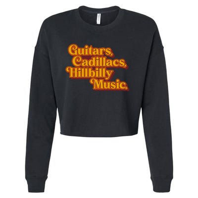 Guitars Lyrics Dwight Yoakam Tribute Cropped Pullover Crew